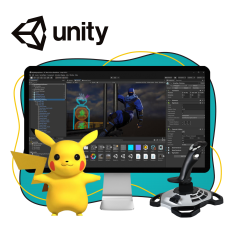 Мир игр на Unity 2D на популярном движке + AI-помощники - КИБЕРшкола программирования для детей, компьютерные курсы для школьников, начинающих и подростков - KIBERone г. Черёмушки