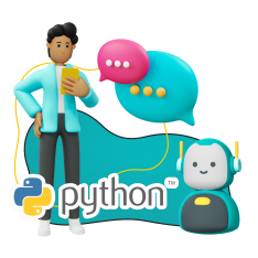 Умный чат-бот на Python - КИБЕРшкола программирования для детей, компьютерные курсы для школьников, начинающих и подростков - KIBERone г. Черёмушки