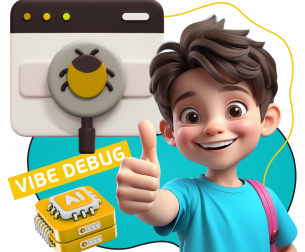 Тестирование & Vibe Debug. Охотники за багами - КИБЕРшкола программирования для детей, компьютерные курсы для школьников, начинающих и подростков - KIBERone г. Черёмушки
